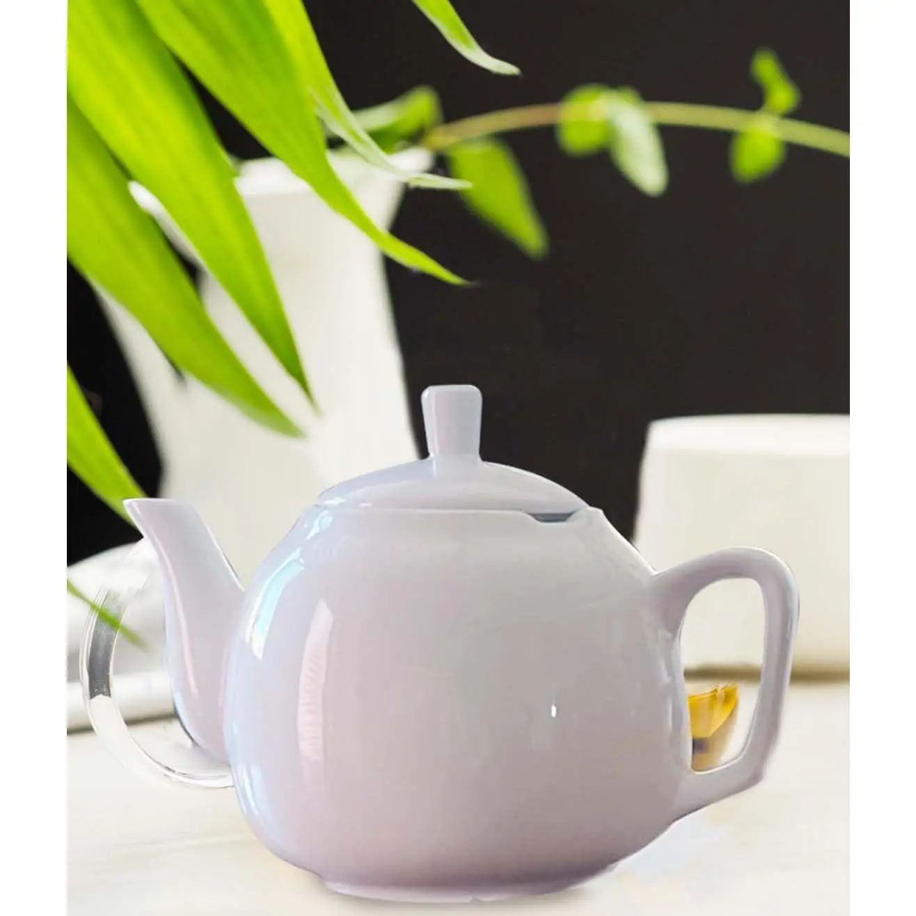 European Style Ceramic Teapot Coffee Pot Water Pot Porcelain Vintage Gift Tea Pot (Classic White)