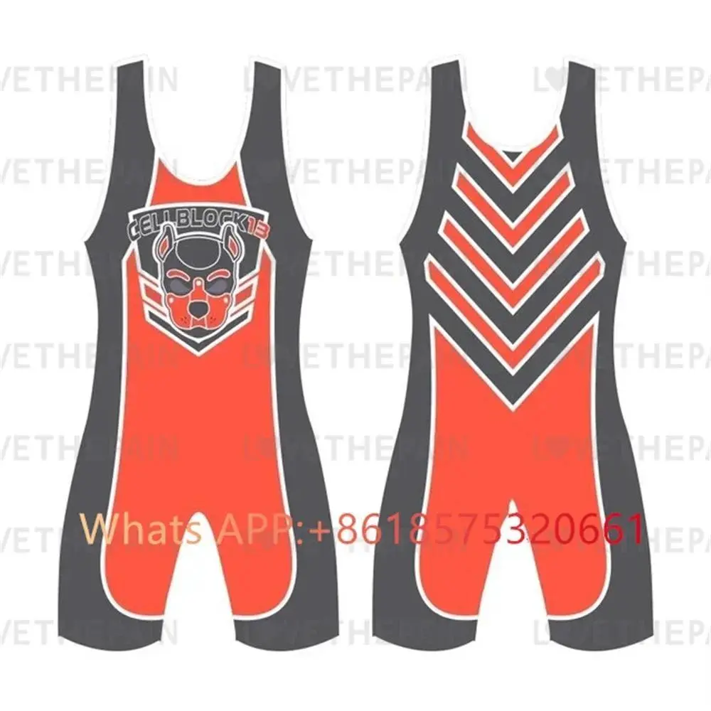 Kennel Club CB13 Men's Wrestling Fight Singlets One-Piece Powerlifting Sleeveless Gym Sport Sexyman Clothing Fitness Clothing