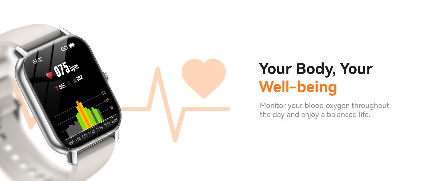 Watches for Men Women(Answer/Make Call), Fitness Tracker Watch with Activity Counter/Sleep Monitor/ 110+ Sports Modes,Watch for Android iPhone iOS Compatible (Starlight, 1.83)