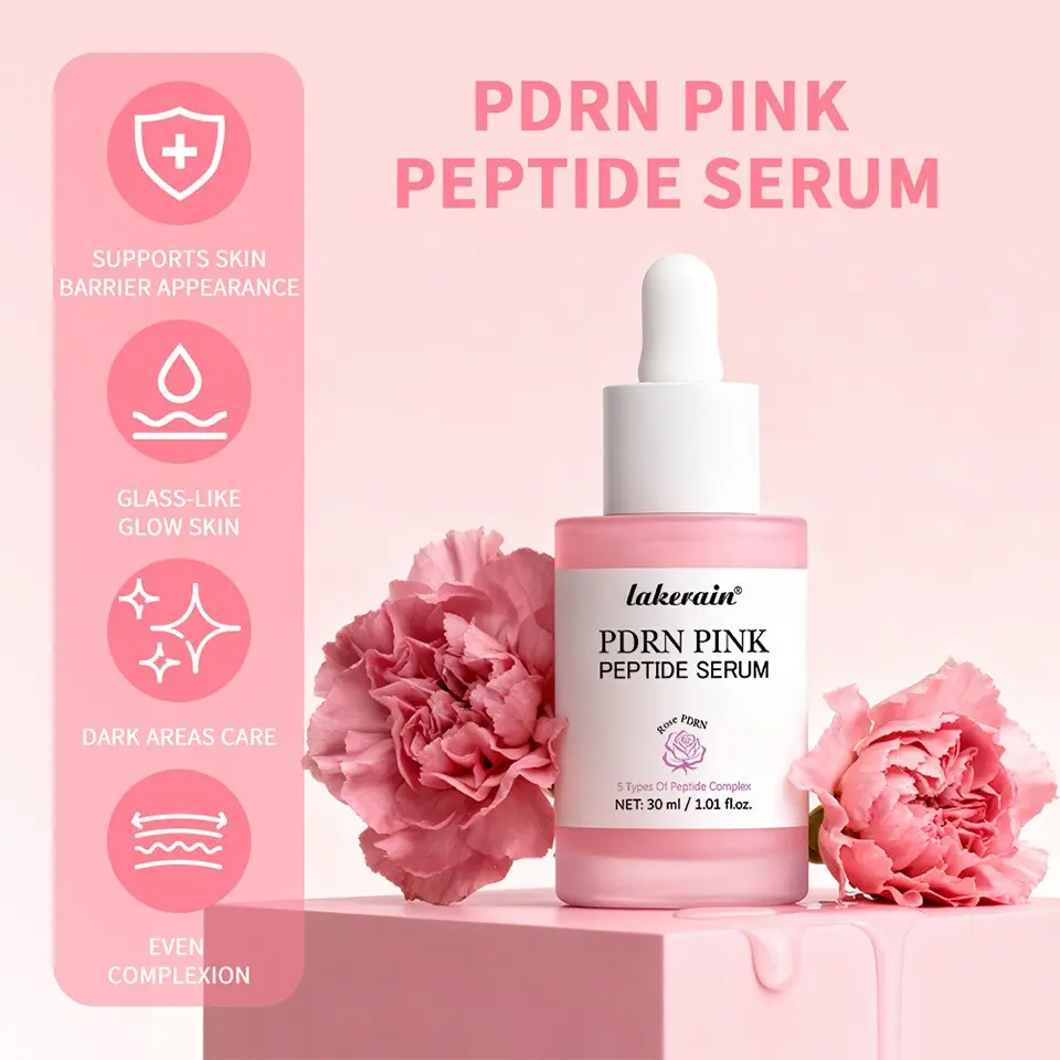 1PCS Salmon DNA PDRN Pink Peptide essence Rose Pink Peptide essence Peptide, Nicotinamide, Moisturizing, Moisturizing and Firming Booster Serum Gift for Women