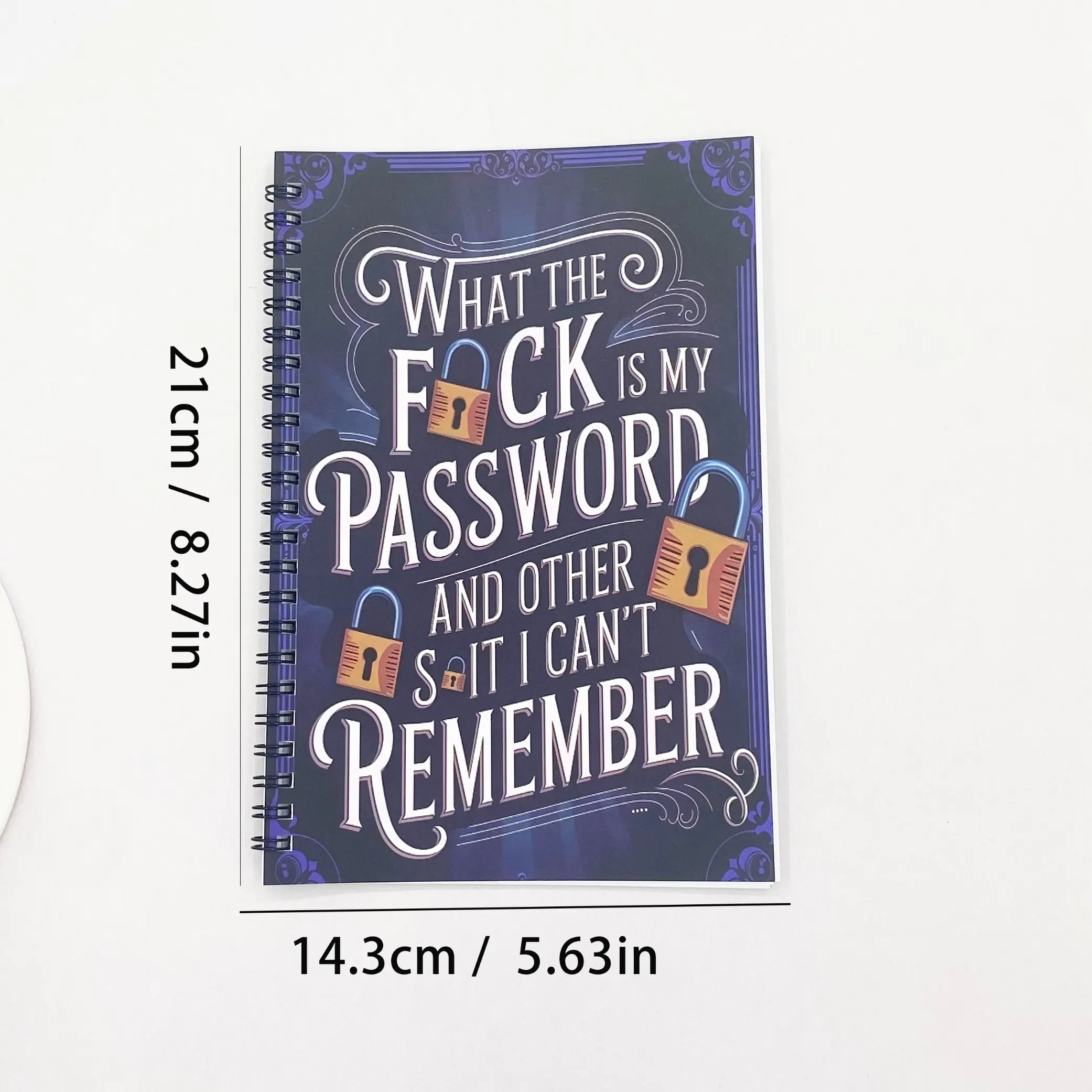Mysterious Spiral Code Notebook, 1 Count Password Keeper Notebook, Password Organizer, Office Stationery & Supplies