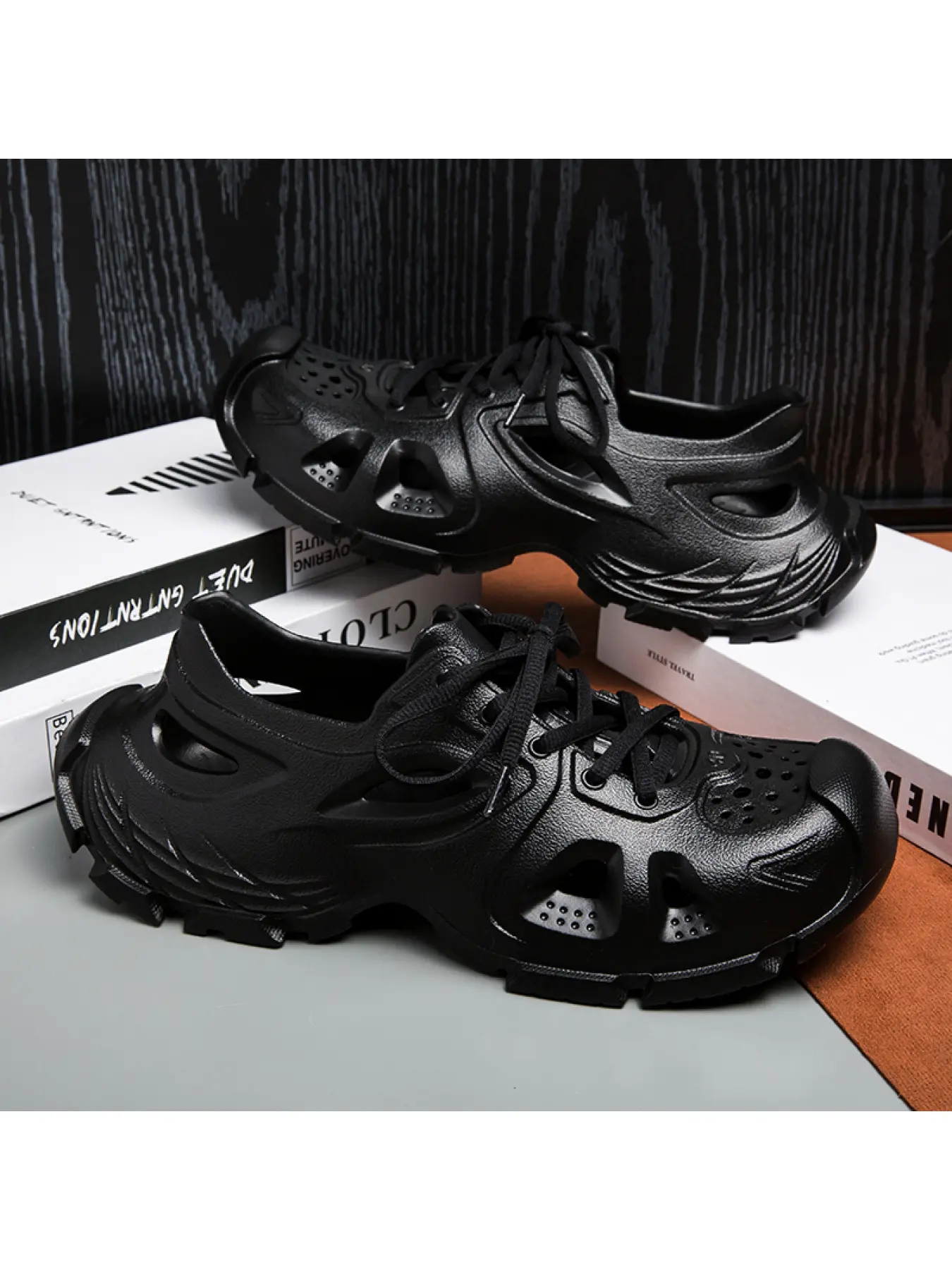Unisex Hollow Cutout EVA Platform Sport Clogs, Lightweight Shock Absorb Rugged Thick Sole, Breathable Waterproof Non Slip Slip On Sandals for Beach Pool Garden Daily Walking Summer Clogs