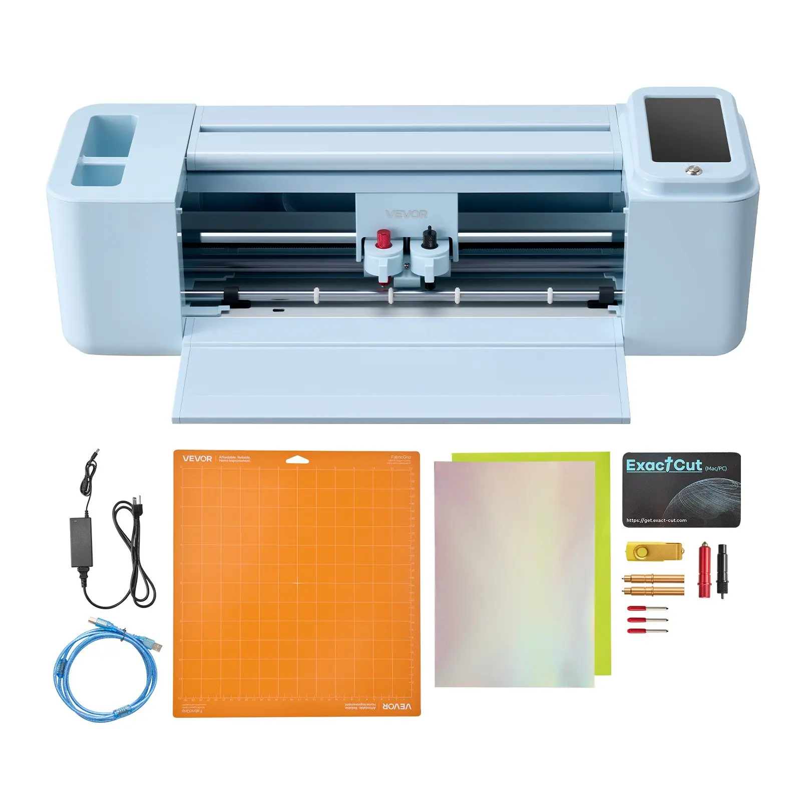 VEVOR Vinyl Cutting Machine, 12 in Touchscreen-Controlled Cutter with 20000+ Built-in Design Resources, Multi-Platform Compatible with Mac, Windows, Android, iOS for Custom Crafts, Cards