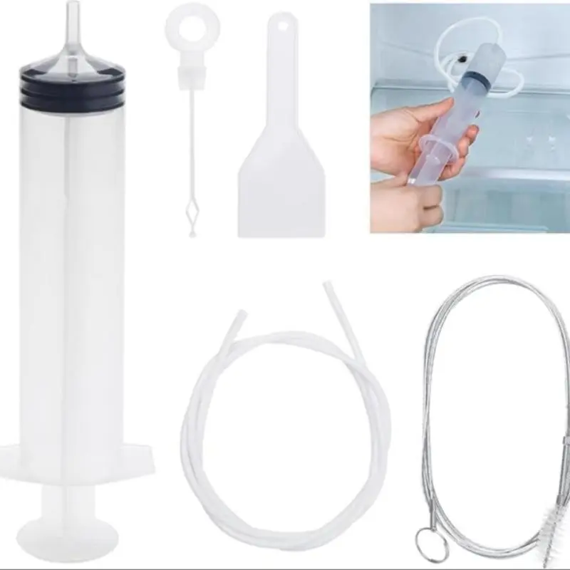 5pcs Refrigerator Drain Hole Cleaning Tool Kit, Dredging Tool, Blockage Dredger, Water Outlet Cleaner Kit, Essential Kitchen Maintenance Tools