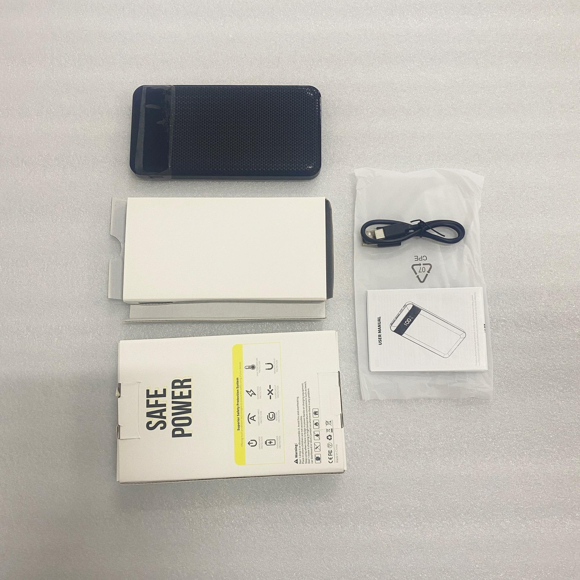 Portable Smartphone Power Bank, Summer 10000mAh 2 USB+1 Type-C Output Power Bank, Portable Mobile Phone Charger with LED Digital Display, Mobile Phone Accessories, Chargeable Smartphone Accessories