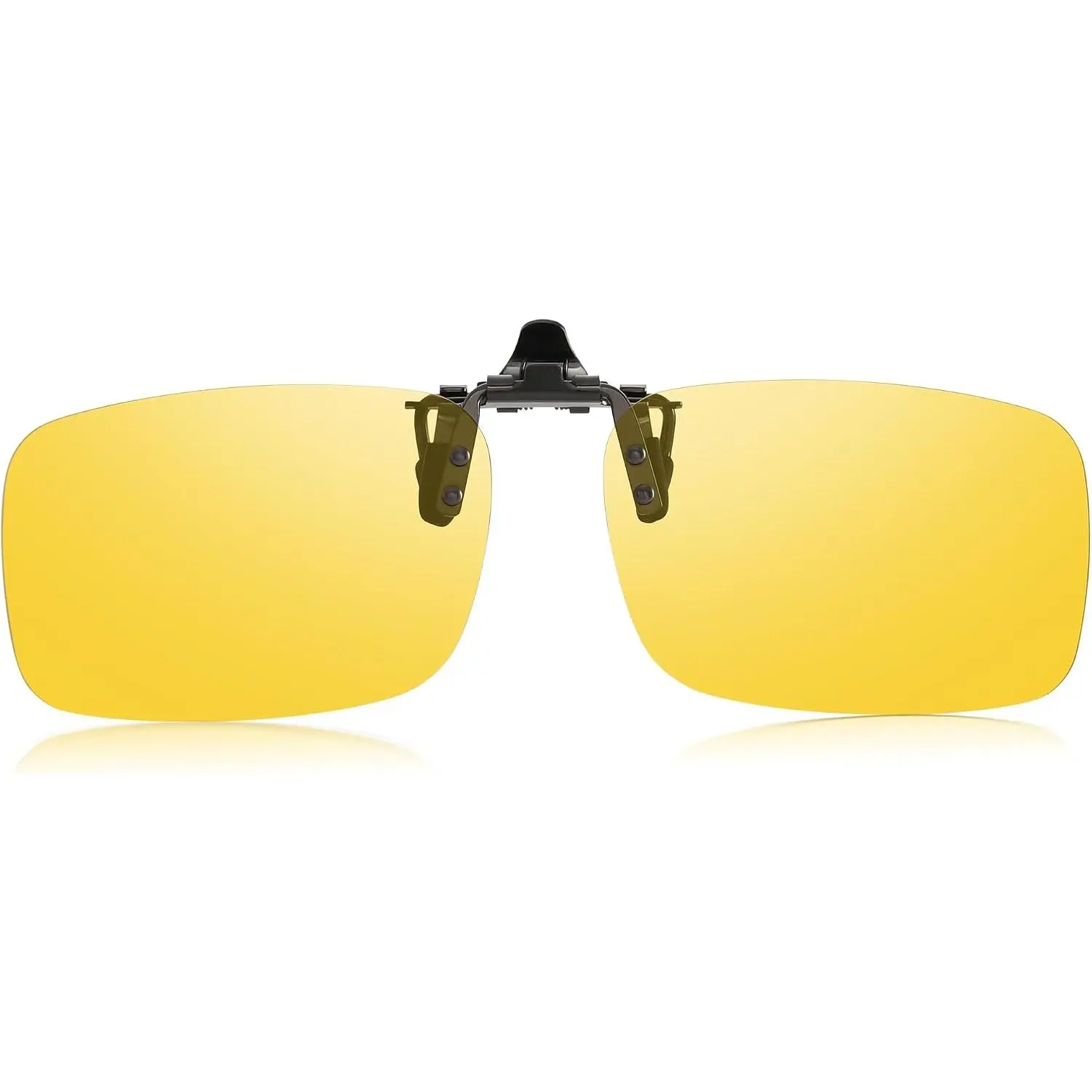 Night Driving Glasses Clip- Flip Up Metal Clip Rimless Night Vision Glasses, Anti Glare  Polarized Glasses