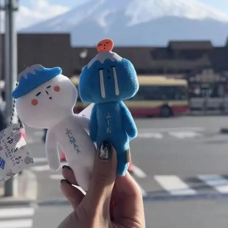 Japanese Mount Fuji Crying Doll plush Pendant Kawaii funny Mikka Tangerine yukio Plush Toy Creative backpack charm Car Key Ring