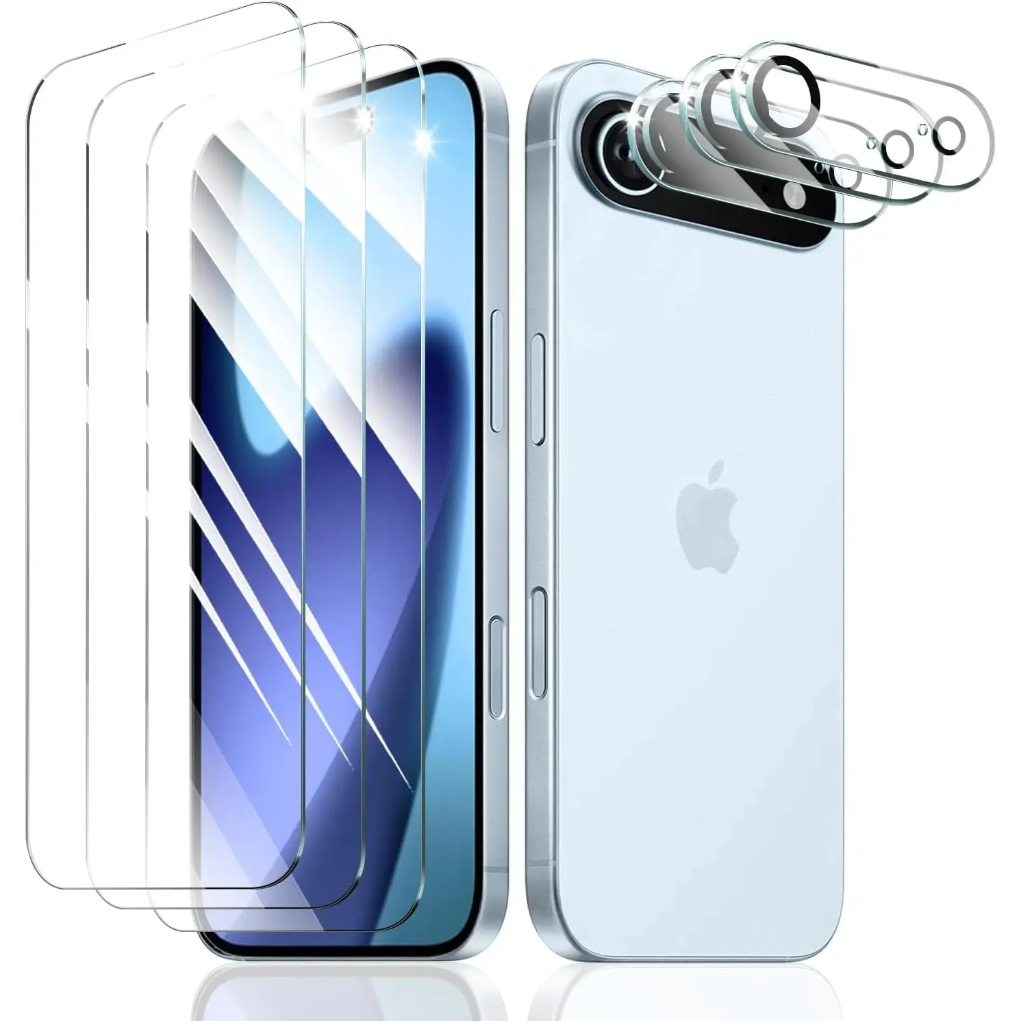 3-Pack, Screen Protector and Camera Lens Protector for  17 Air/ Air, Tempered Glass Film, -Protection, , Anti-Scratch, 9H Hardness, Case Friendly, Bubble Free