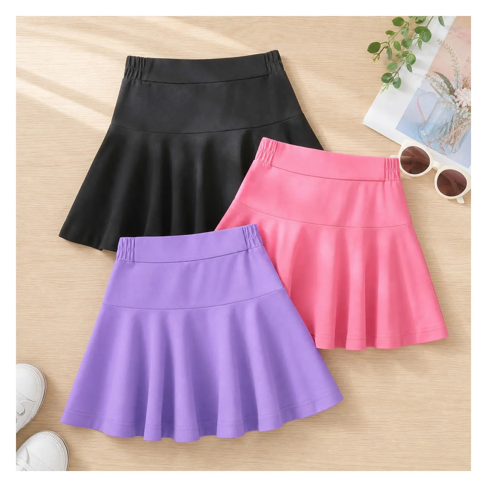 Toddler Girls Athletic Skorts Skirts with Shorts Golf Tennis Cheer Uniform OutfitGift