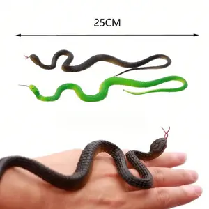 Fake Realistic Rubber Toy Snake Simulation Anaconda Scary Halloween To Scare Birds Props Prank Trick Toy Accessories