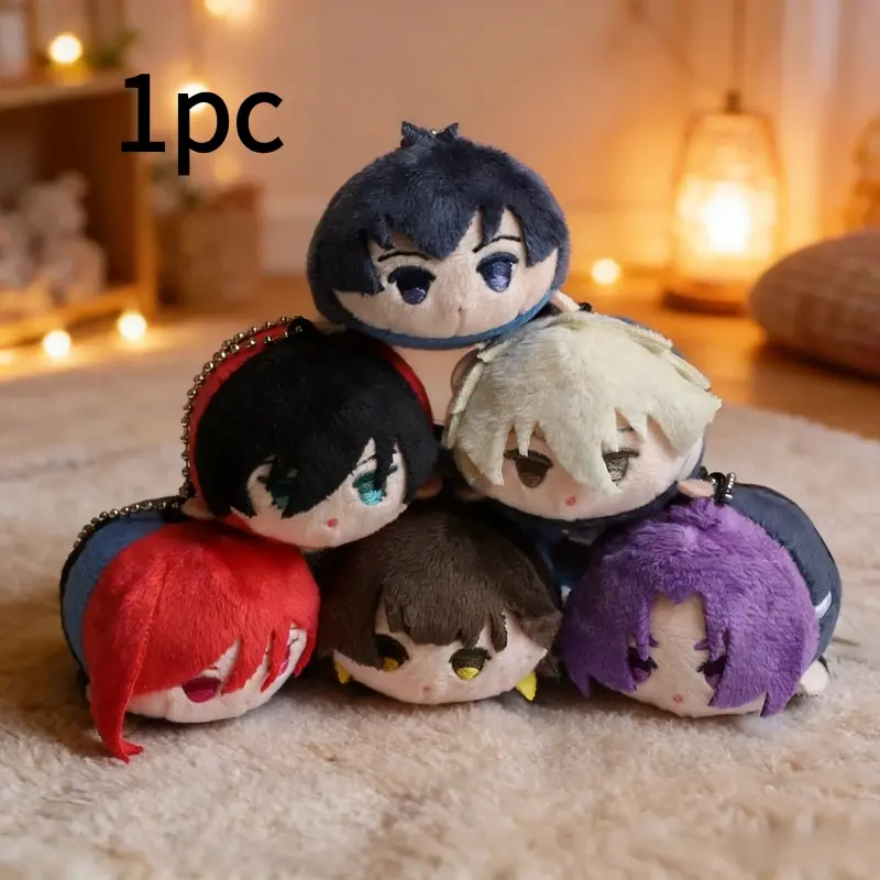 Anime Blue Lock Mini Plush Keychain, Cute Mochi Plush Doll Pendant, Isagi Nagi Reo Chigiri Rin Bachira Stuffed Keyring, Kawaii Anime Accessories Gift