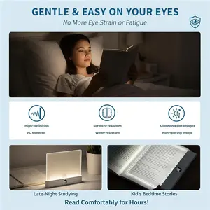 Portable Transparent Reading Lamp with Digital Display for Students Dorm