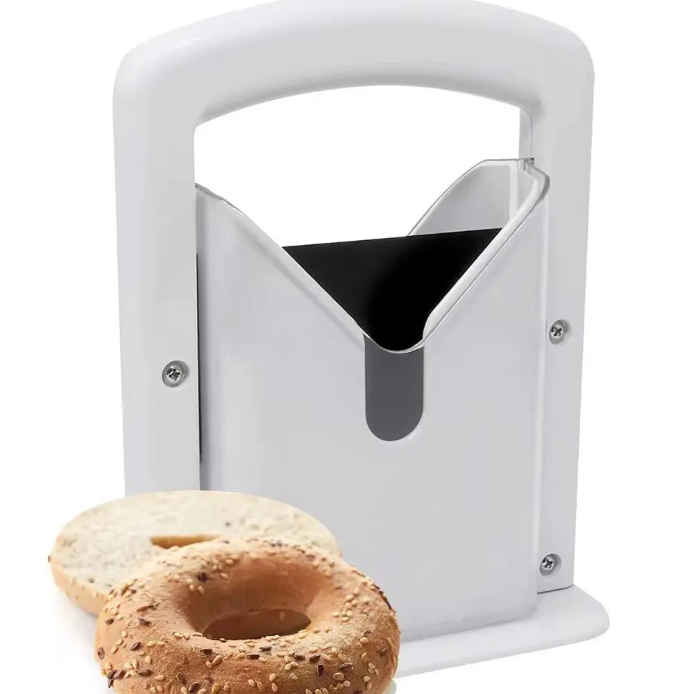 Easy-to-Use Bagel Cutter, Guillotine Bread Slicer for Perfectly Cut Bagels Every Time, Ideal for Breakfast & Meal Prep