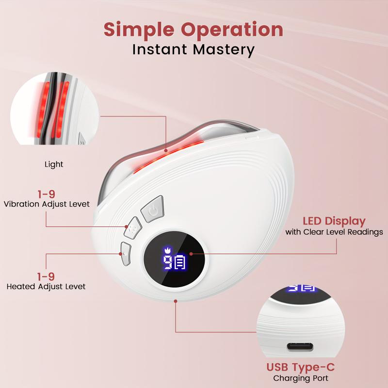 Electric Gua Sha Facial Sculpting, 9Speeds for Vibration And Another 9Speeds for The Heat