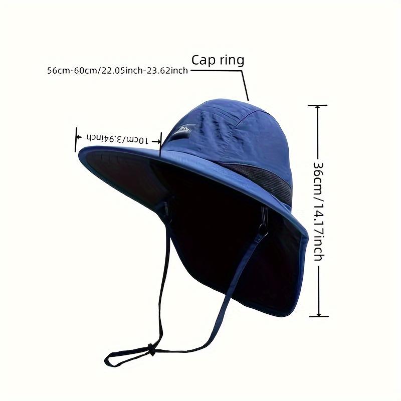 1 Fashion Men's Sun Hat Perfect for Fishing, Hiking, Camping Breathable Polyester Hand Wash Three Colors Available Navy Blue