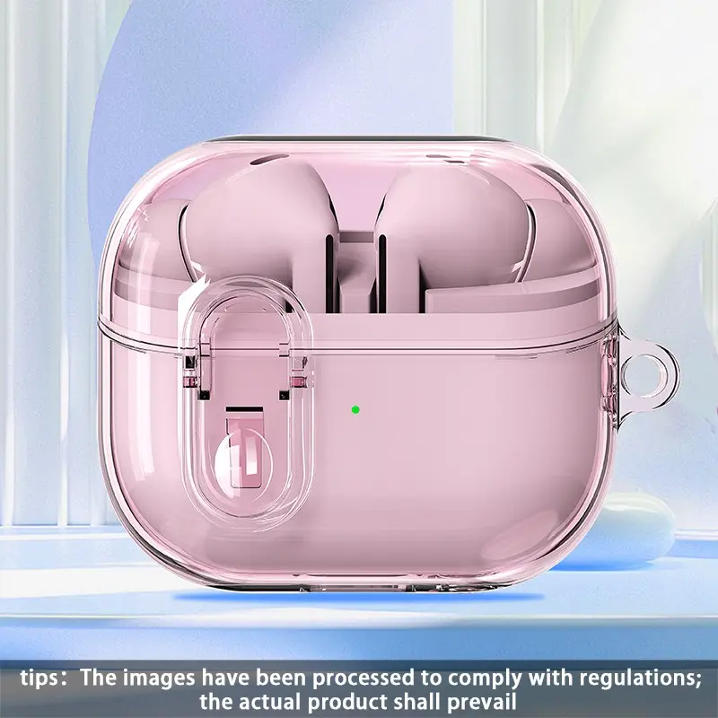 Transparent Snap Button Anti-Drop Earphone Case, New Design, Compatible with Samsung Galaxy Buds3, Buds3 Pro, Buds3 Ef
