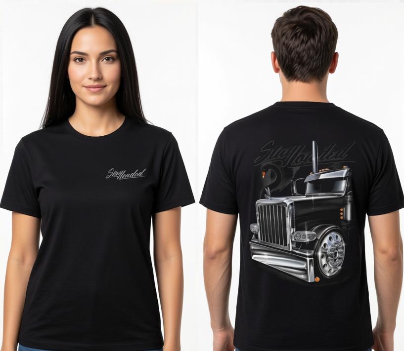 180g[100%cotton]TikTok Shop Deals Stay Loaded semi truck Graphic Tee (Viral) summer outfits classic 18 wheeler trucker printed top