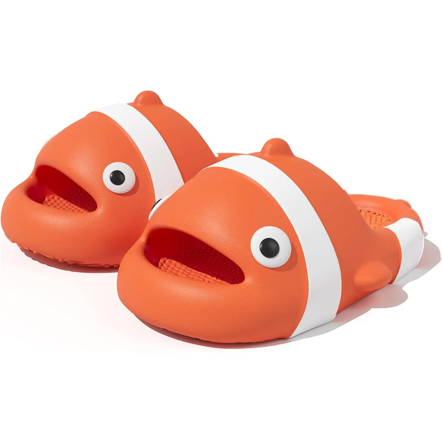 Cloud Clown Fish Slides for Women Men, Cute Animal House Pillow Slippers Funny Shower House Shoes Summer Beach Sandals Non Slip for Indoor Outdoor Spa Gym Pool
