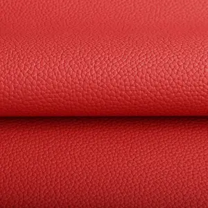 Marine Vinyl Faux Upholstery 0.9 mm Thickness: Waterproof, Scratch-Resistant, Perfect for Upholstering Cars, Yachts, and Home Furniture (Red,Pre-Cut 1 Yard)