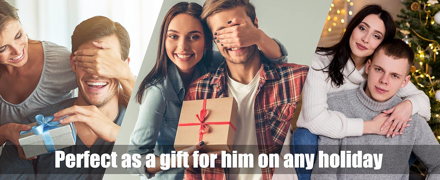 YADOCA Mens Bracelet to My Man, Leather Bracelet Gift for Him Love You Forever Mens Husband Boyfriend Couple Valentines Day Birthday Gift