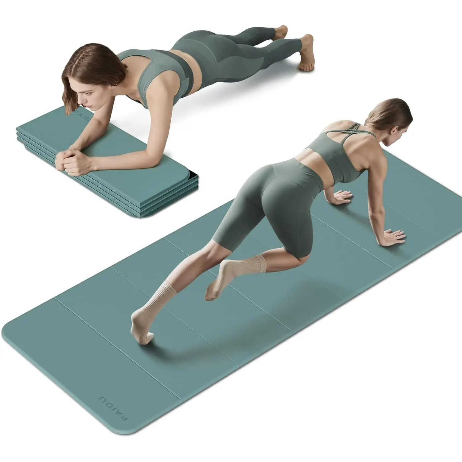 Foldable ness Yoga Mat |     2/5" (10MM) Extra Thick |     SGS Certified Non-Slip TPE |     75x26" Extra Long-Wide |     Portable & Easy Store |      Yoga, Pilates, Home Gym & Full-Body Workouts