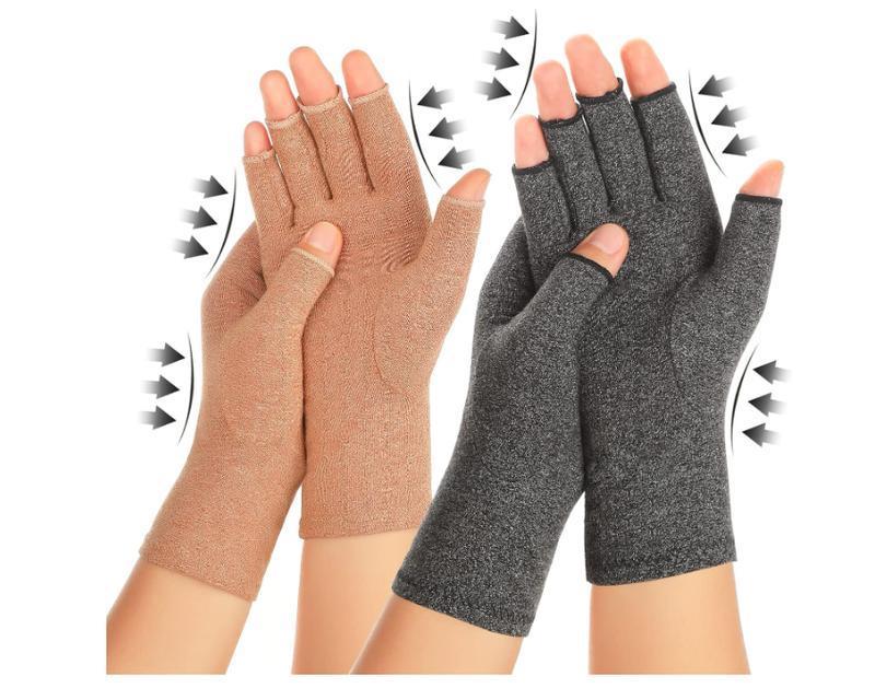 2 Pairs Arthritis Compression Gloves for Women Men, Carpal Tunnel Pain Relief, Fingerless for Typing Both Hands ( Small Pack ) Blood Circulation Joint Stiffness 2 Pairs Arthritis Compression Gloves for Women Men, Carpal Tunnel Pain Relief, Fingerless for Typing Both Hands ( Small Pack ) Blood Circulation Joint Stiffness