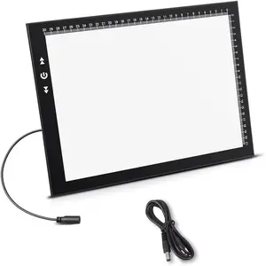 HSK A4 LED Artist tracing Light Box Copy Table, Adjustable High Brightness Light Pad for Tatto Drawing, Sketching, Animation, Diamond Painting Accessories
