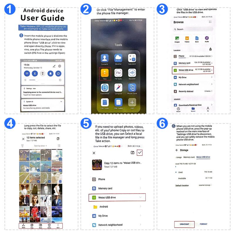 4-in-1 Flash Drive MFi Certified 128GB/64GB Portable USB OTG Memory Stick for iPhone iOS Android PC with Type-C Adapter High-Speed Data Transfer
