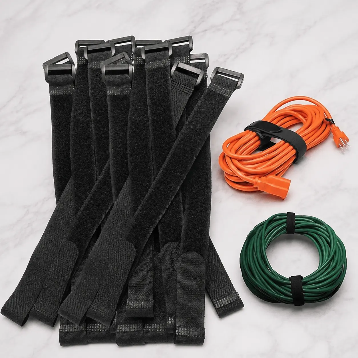 ⚡Reusable Hook & Loop Cable Ties Set - Heavy-Duty Non-Slip Nylon Straps, Adjustable Cord Organizer for Home, Office & Auto Shop, Tangle-Free Wire Management