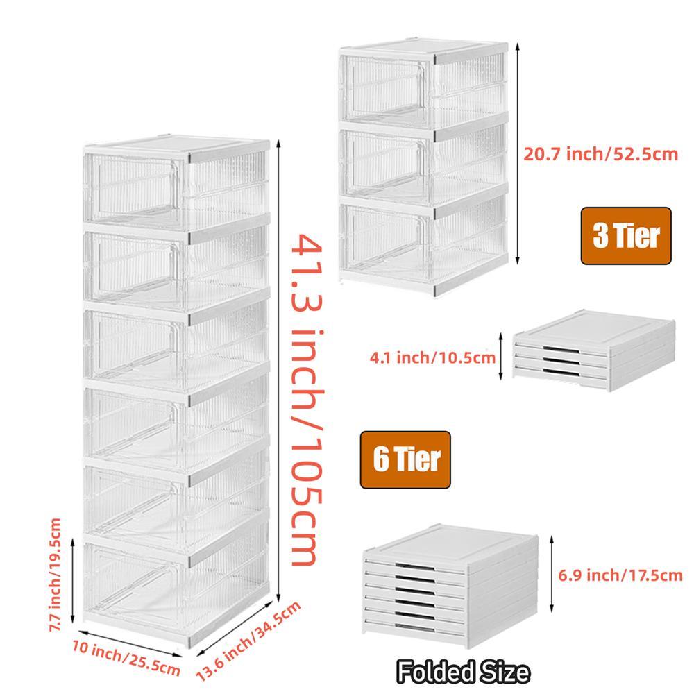 Dustproof Shoe Storage Box, 1 Piece Multi-layer Foldable Shoe Organizer, Sneakers Cabinet for Efficient Organization, Room Organizers, Stackable Shoe Storage, Closet Organizer System