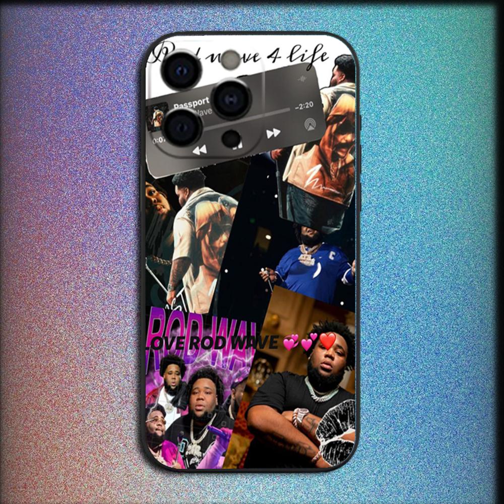 Rapper R-Rod Wave Phone Case For iPhone 17,16,15,14,13,12,11,Pro,X,XS,Max,Plus,Soft Black Cover