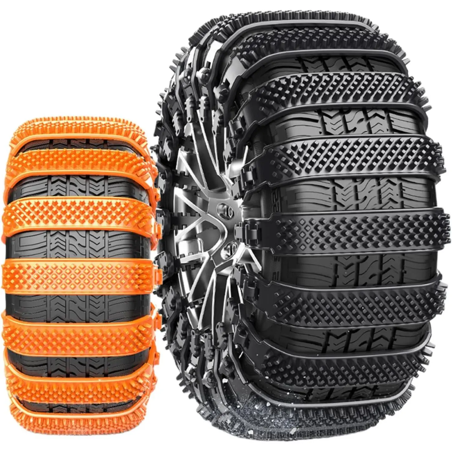 10 Pack Tire Chains, Universal Emergency Tire Chains, Adjustable Plastic Anti-skid Ties,Safety Chains Most Cars, SUV Trucks, Safety Chains Anti-skid Chains,Reusable Portable TPU Safety Chains (10)
