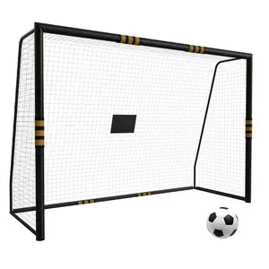 8x5.35 Ft Backyard Soccer Goal, Metal Frame with Anti-Collision Padded Posts, Weather-Resistant Net, Easy to Assemble, for Adults and Children