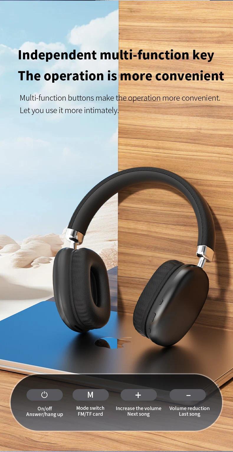 NEW Air Max Wireless bt Headsets Bluetooth Headphones Over ear stereo surround gaming Earphone sport workout