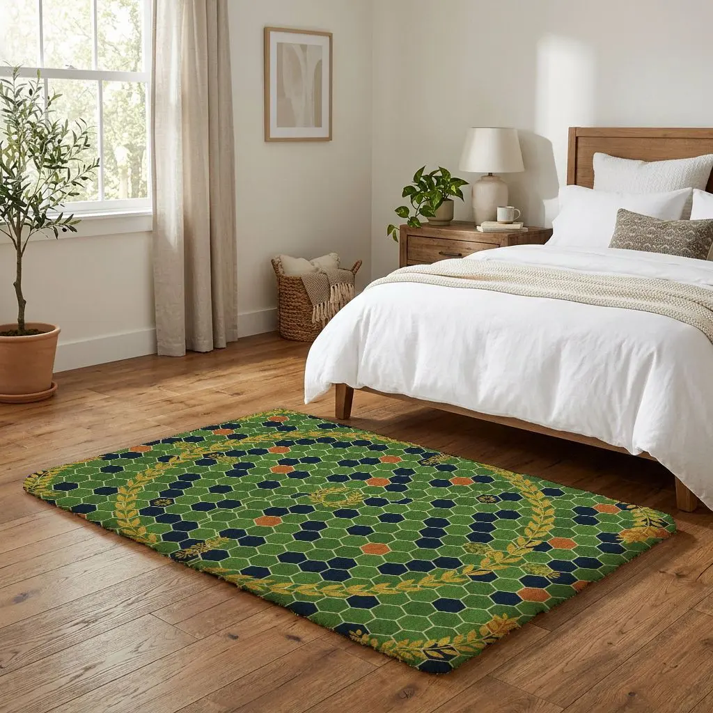 Bohemian style geometric hexagon pattern area rug is perfect for adding a touch of elegance to your living room, bedroom or office decor during holidays, housewarmings and special occasions.