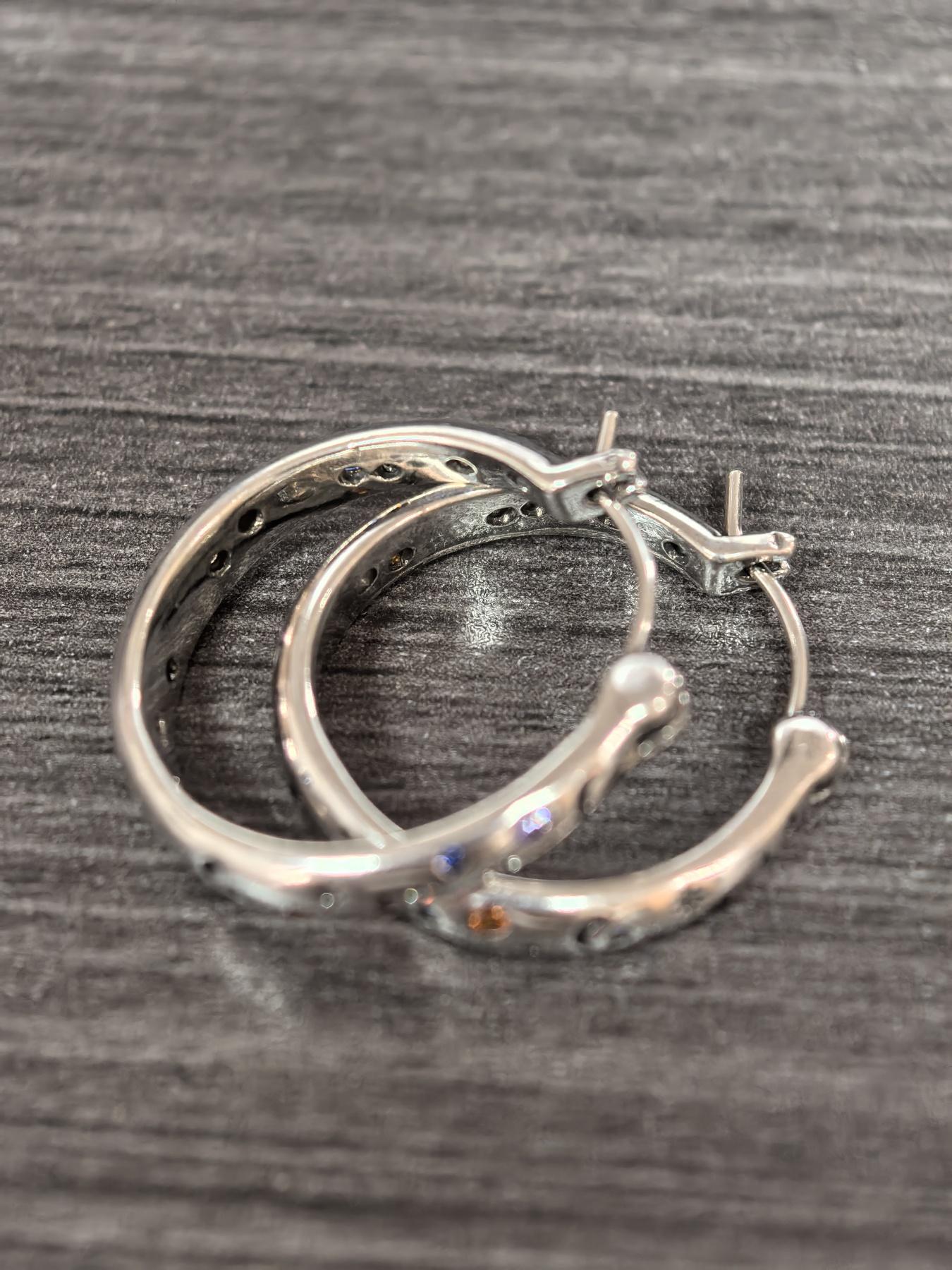 Star & Moon Engravings Hoop Earrings, Fashion Jewelry for Party, Daily Clothing Decor, Trendy All-Match & Exquisite Jewelry for Birthday Gift, Fashionable Hoop Earrings
