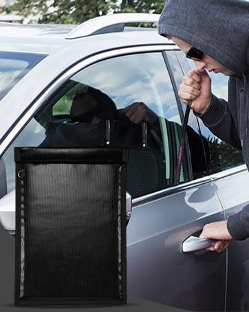 Faraday Bags, Waterproof Fireproof Money Bag for Cash, Important Document Storage Organizer for Valuables, Legal Documents Safe, Fireproof & Waterproof (Black)