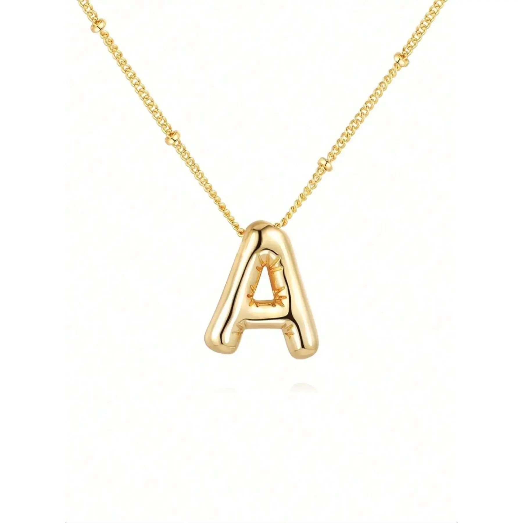 Hip Hop Personalised Balloon Letter Pendant Necklace Initial Trendy Necklace Birthday Gift Jewelry Party Jewellery Fashion Necklace