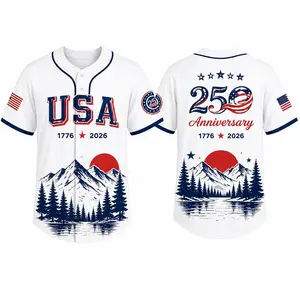 Patriotic Baseball Jersey ,250 Anniversary Inspired , USA 1776–2026 for Men & Women, 4th of July Summer,Streetwear Top,Camisa deFutbol FanJersey,clothes,outfits,men'swear,men fashion,summer menclothes,fashion men clothes