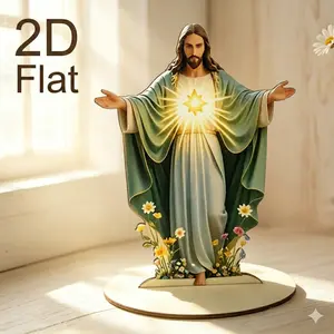 Beautiful Jesus Sacred Heart Desktop Decoration, Perfect Religious Gift Idea, Creative Design for Home Decor, Ideal for Faithful Followers