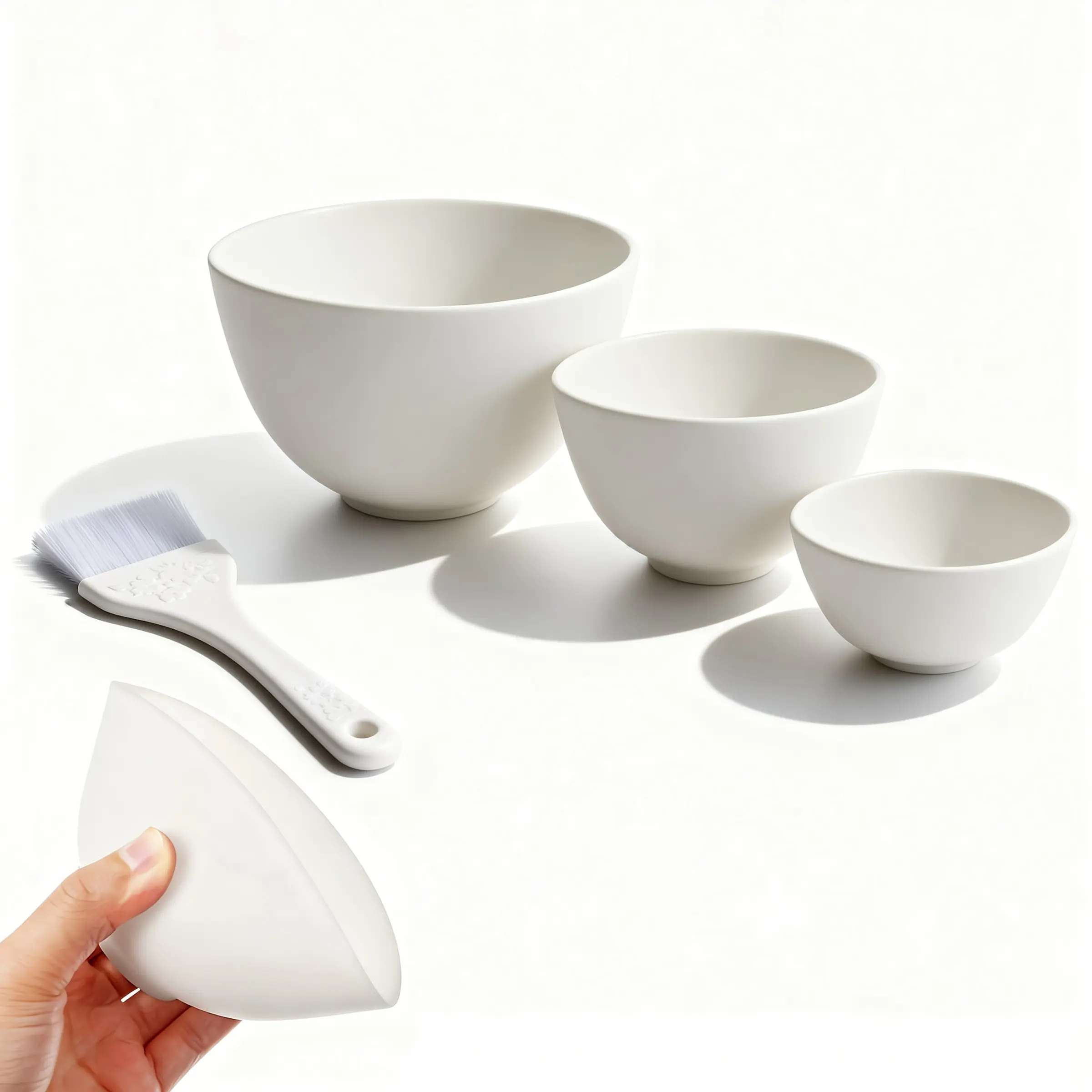 Face Mask Mixing Bowl Set, 4 Pcs DIY Facemask Tool Kit, Silicone Bowl, Brushes, Stick, Spatula, Perfect for Home Beauty Routine