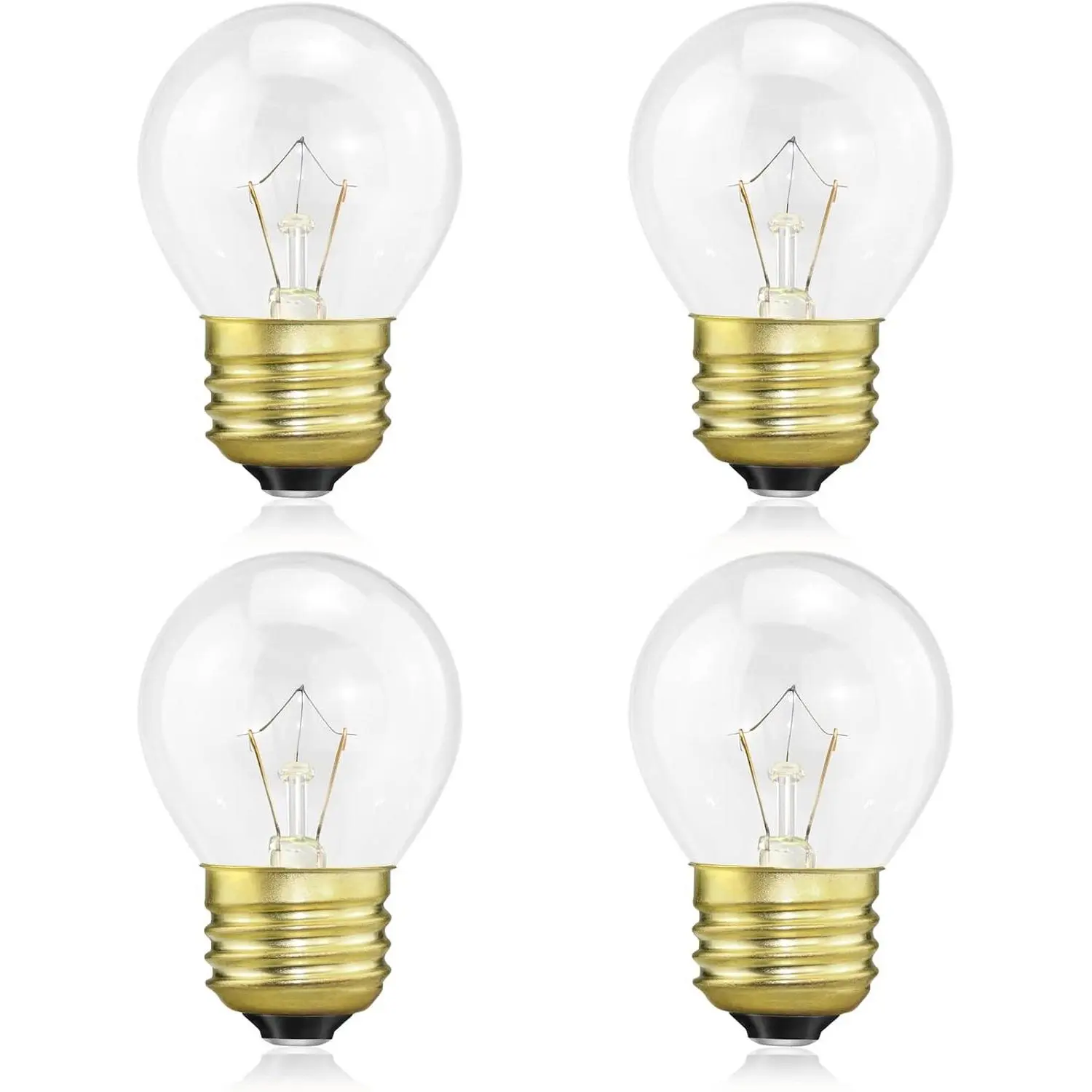 Oven Light Bulb 40 Watt Appliance Bulb, G45 Clear - High Temp 120V 415 Lumens E26 Standard Base, Appliance Light Bulb for Oven Stove Refrigerator Microwave 4-Pack