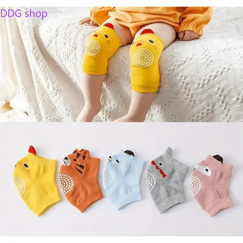 5pcs Baby Kneepads - Soft Fabric Protective Gear for 0-3 Years Infants, Safe Crawling Knee Covers, Comfortable Elbow Pads, Leg Warmers