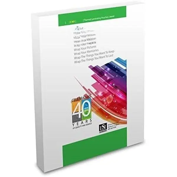 USI  Thermal (Hot) Laminating Pouches/Sheets, Letter Size, 3 Mil, 9 x 11 1/2 Inches, Clear Gloss, 100-Pack
