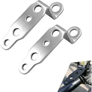 2 count  Light Mount Brackets, Z Shaped Adjustable Extension Mounting Bracket for Rear View Mirror Light Bar, Stainless Steel Material,  for   ()