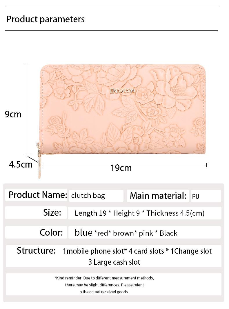 Long Wallet for Women, Large Capacity Zipper Clutch Wallet with Phone Pocket, Stylish Double Layer Wristlet Purse, Lightweight Daily Wallet for Travel, Shopping and Gifts