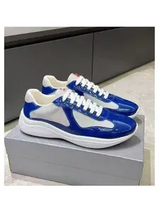 Glossy Leather & Mesh Breathable Casual Fashion Patent Leather Sports Shoes for Men