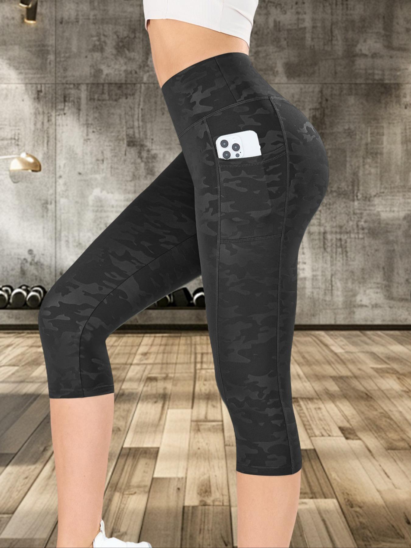 Women's Camo Print High Waist Stretchy Sports Leggings, Breathable Comfortable Skinny Pants, High Stretch Yoga Leggings, Workout Legging Capris, Ladies Sportswear for Indoor Outdoor Wear