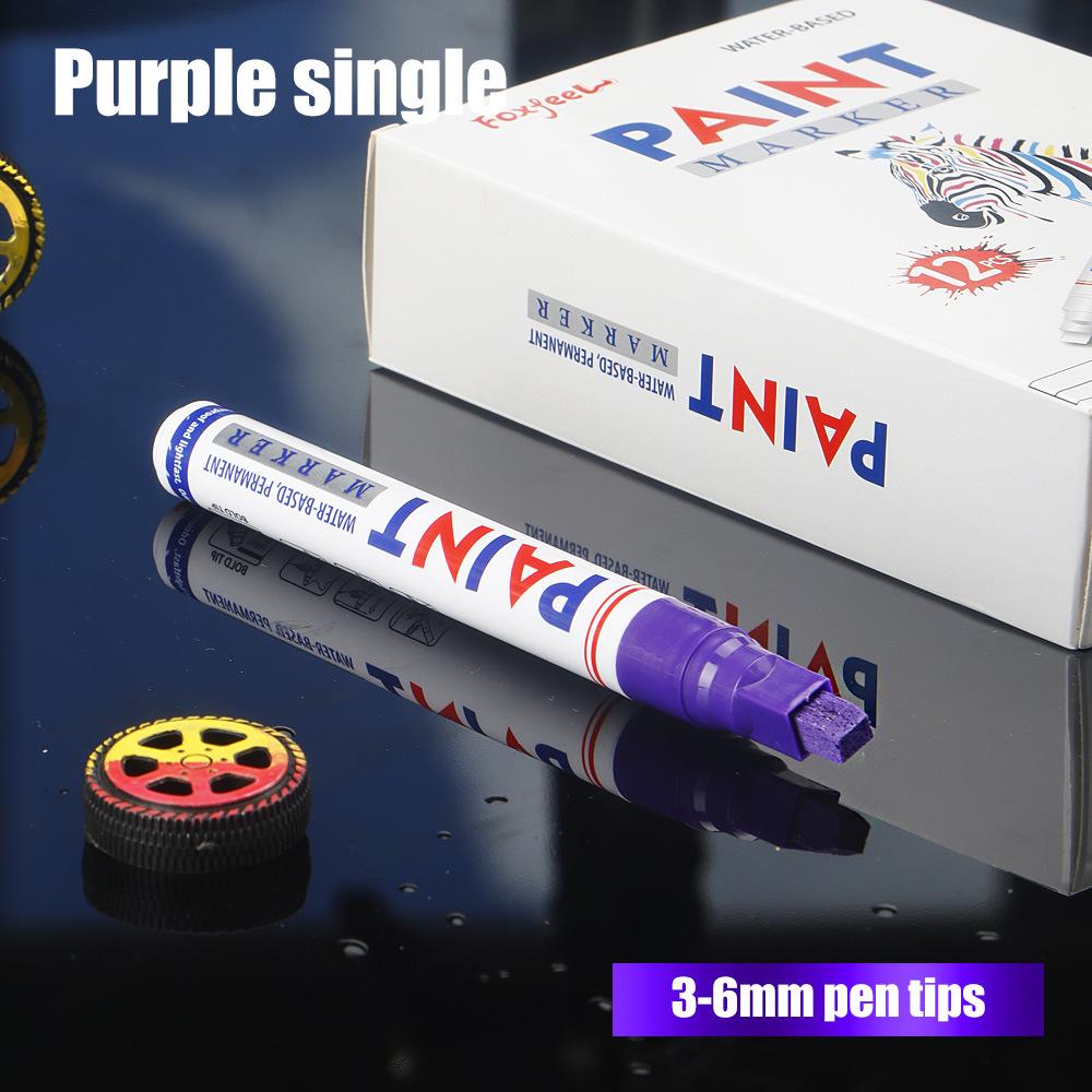 12 Color Vibrant Quick-Drying Permanent Paint Pens, Waterproof Oil-Based Markers Set for Tires Rocks Wood Glass DIY Crafts, All Surfaces Non-Fade