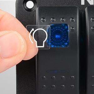 Nilight 3Gang Aluminum 5Pin ON/Off Rocker Switch Panel Blue